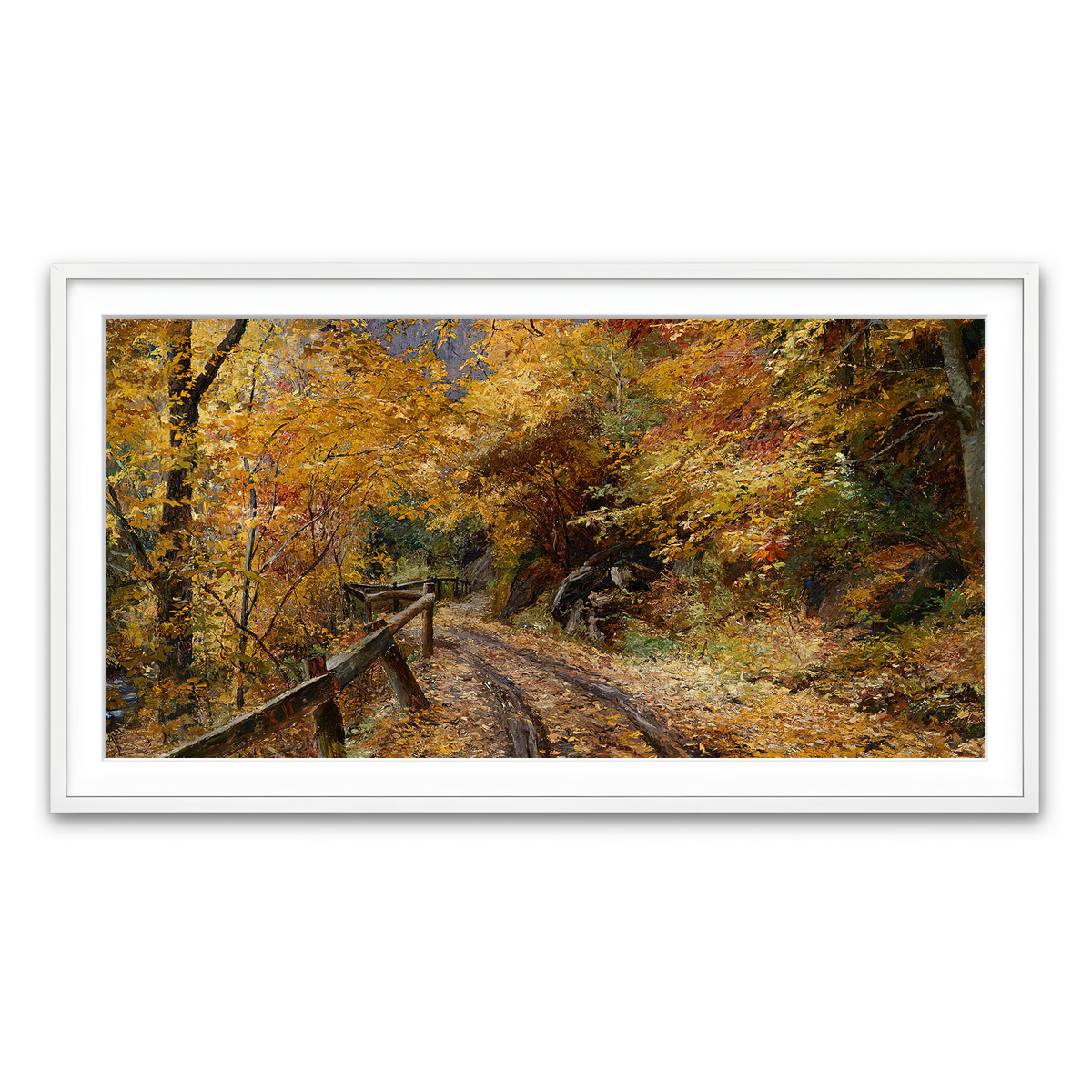 Framed Print 2x1 White