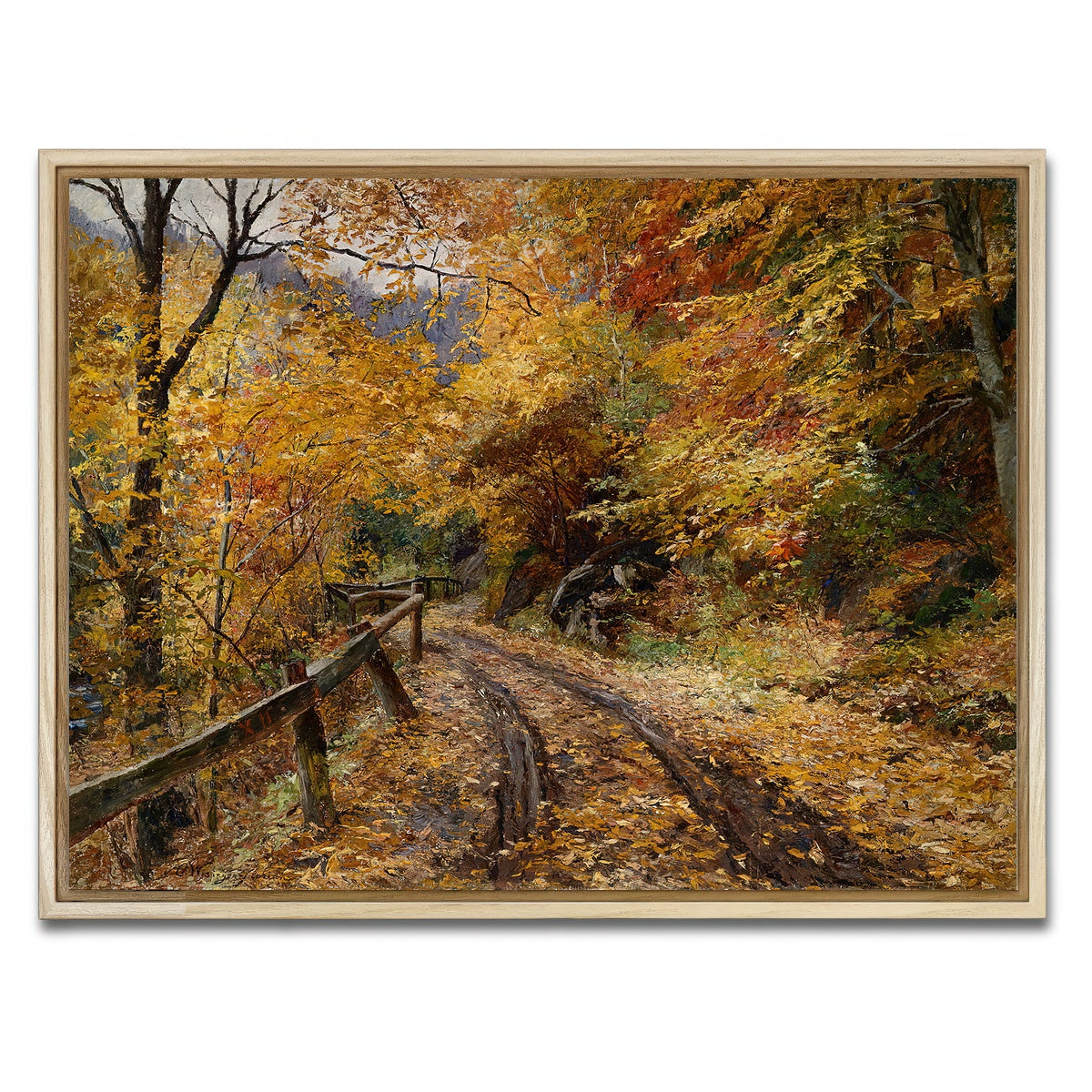 AUTO-MOCKUP WHITE | Falling Leaves | 1 Piece | Natural Framed Canvas | group=4x3