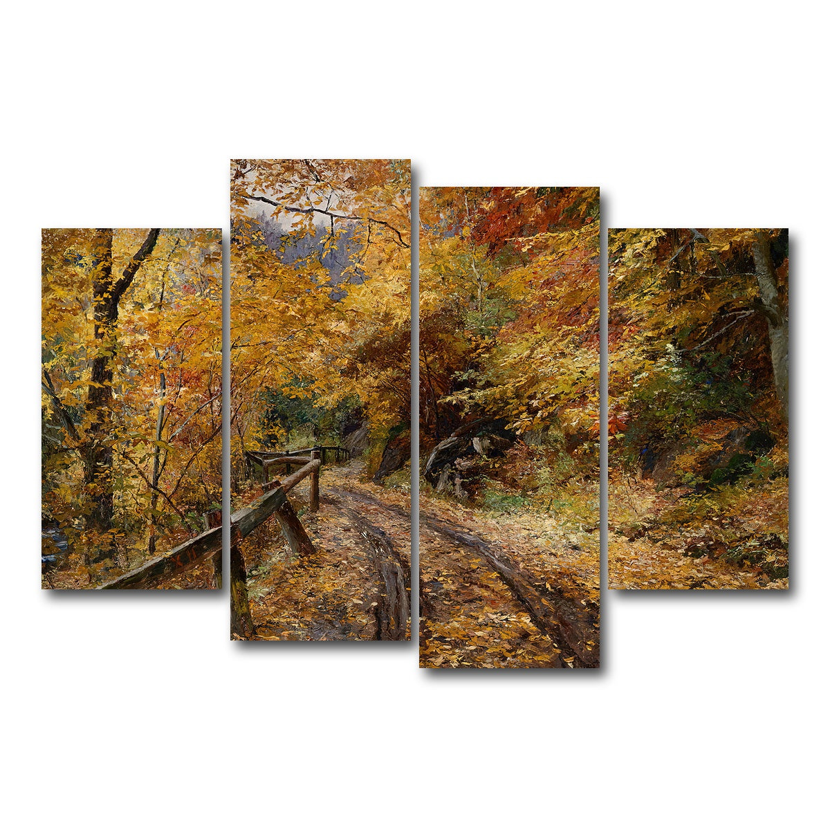 AUTO-MOCKUP WHITE | Falling Leaves | 4 Piece | Gallery Wrap Canvas | group=4_short