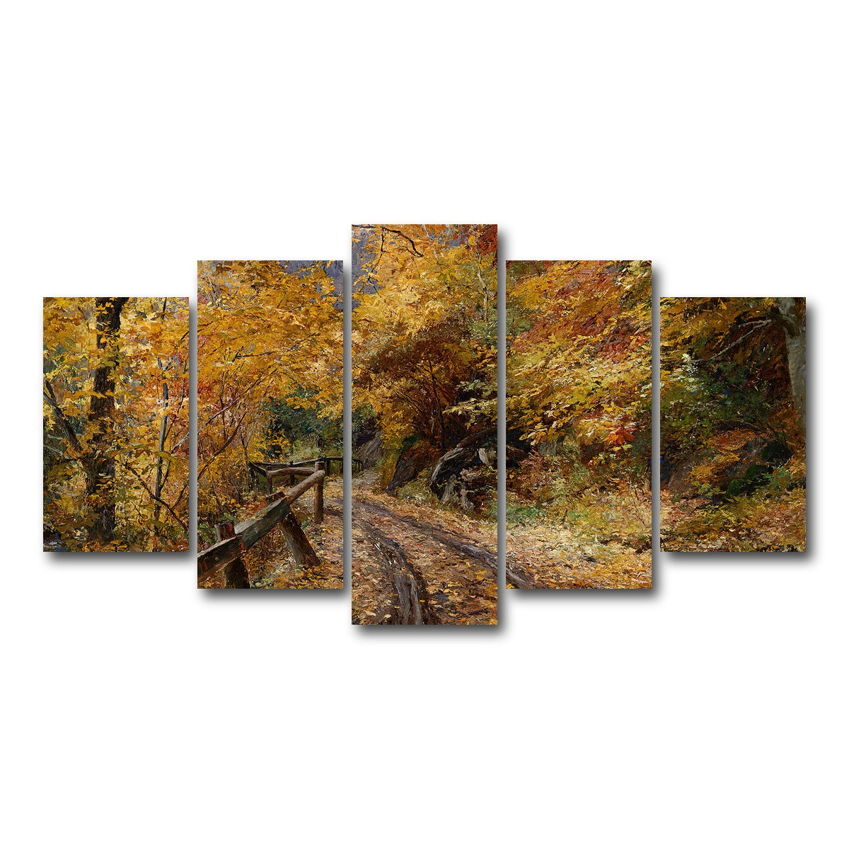 AUTO-MOCKUP WHITE | Falling Leaves | 5 Piece | Gallery Wrap Canvas | group=5_normal