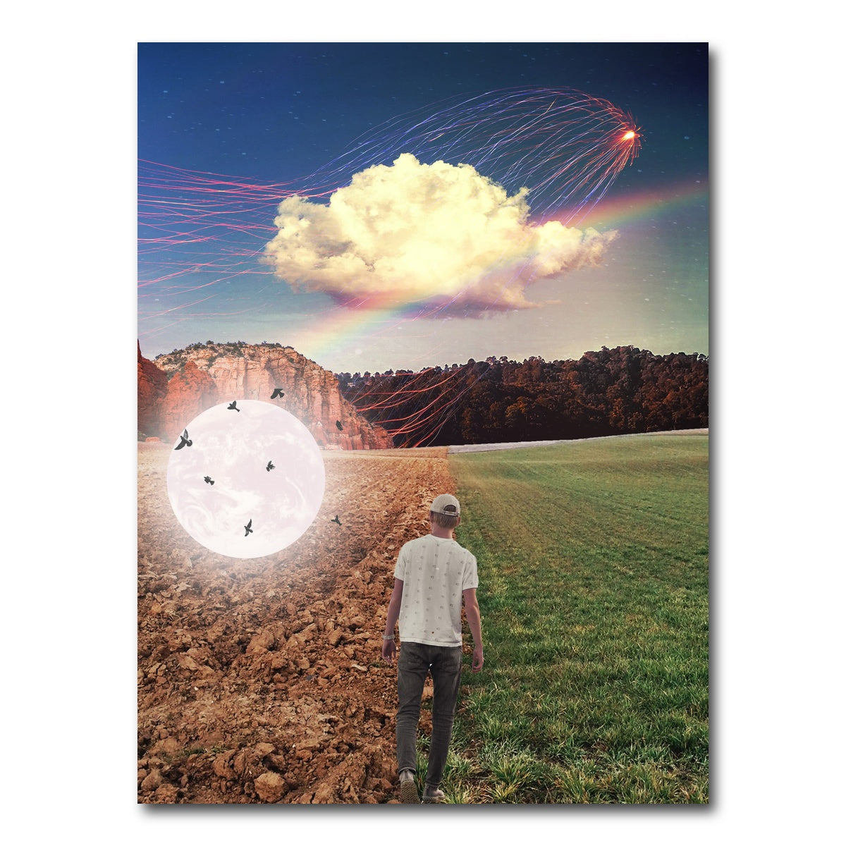 AUTO-MOCKUP WHITE | Falling Moon Birds | 1 Piece | Gallery Wrap Canvas | group=3x4