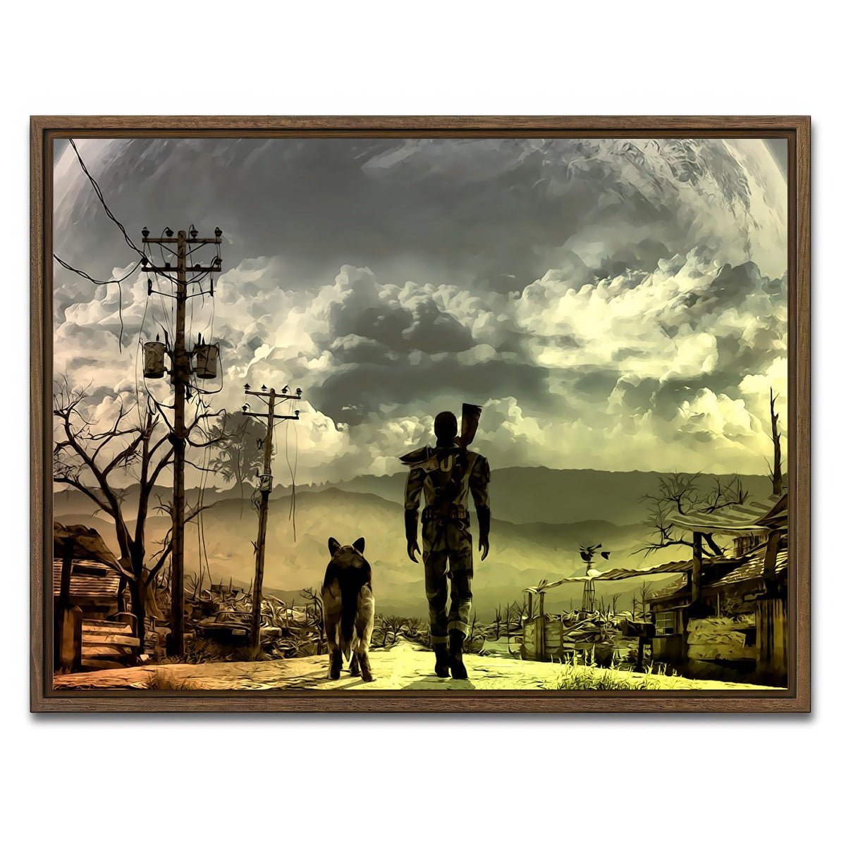 AUTO-MOCKUP WHITE | Fallout | 1 Piece | Walnut Framed Canvas | group=4x3