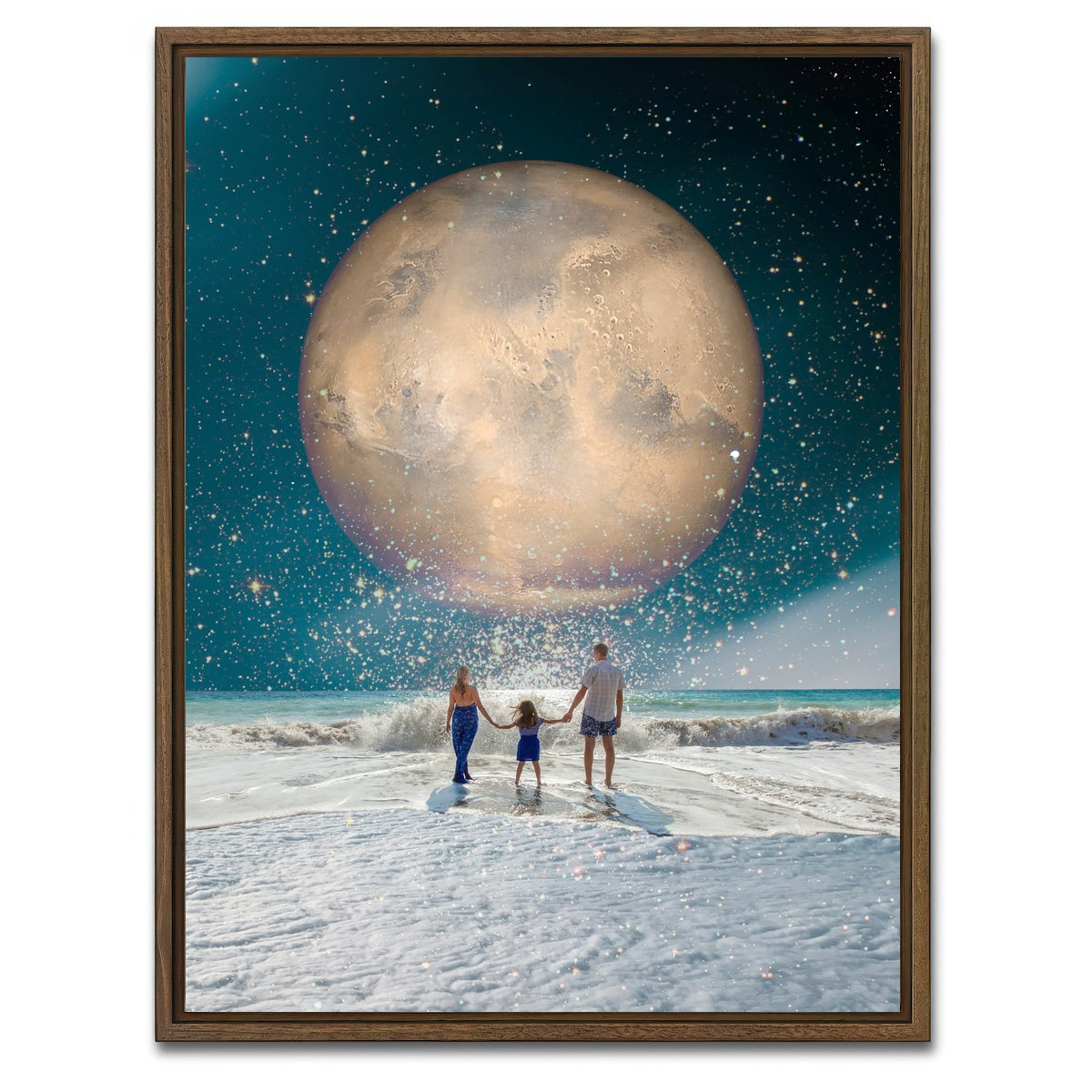 AUTO-MOCKUP WHITE | Family | 1 Piece | Walnut Framed Canvas | group=3x4