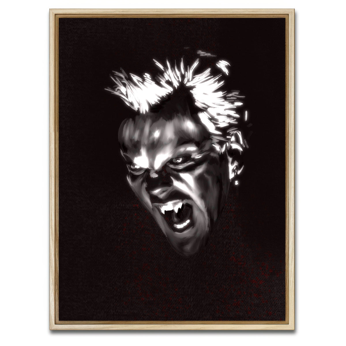 AUTO-MOCKUP WHITE | Fangs Out | 1 Piece | Natural Framed Canvas | group=3x4