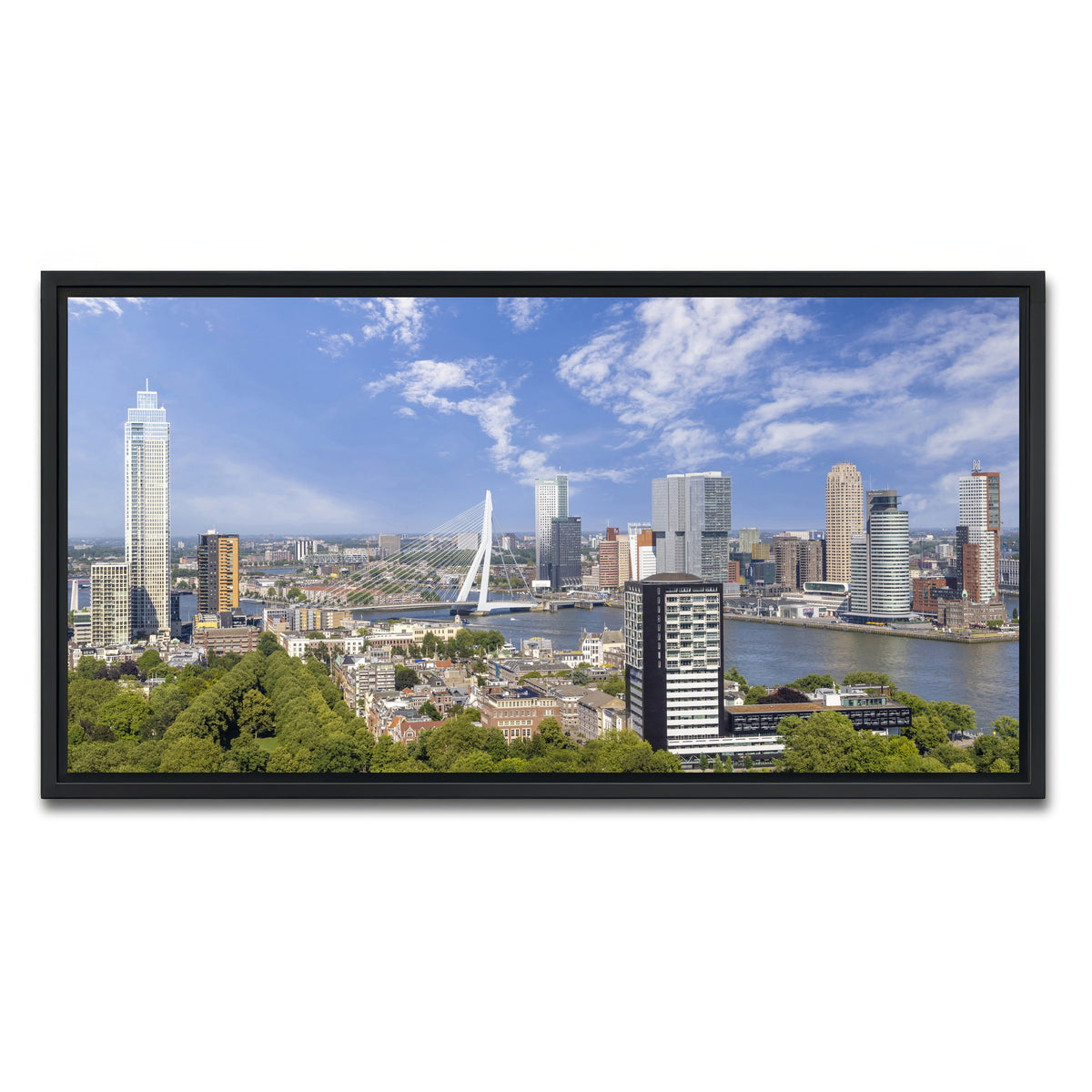 AUTO-MOCKUP WHITE | Fantastic Rotterdam Impression | 1 Piece | Black Framed Canvas | group=2x1