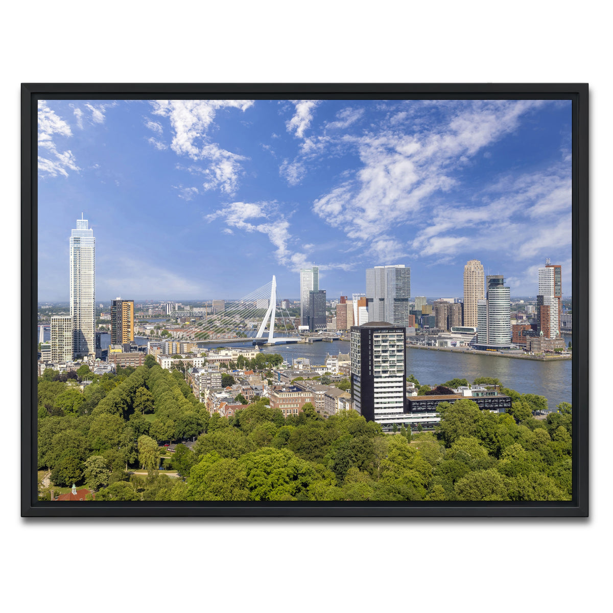 AUTO-MOCKUP WHITE | Fantastic Rotterdam Impression | 1 Piece | Black Framed Canvas | group=4x3