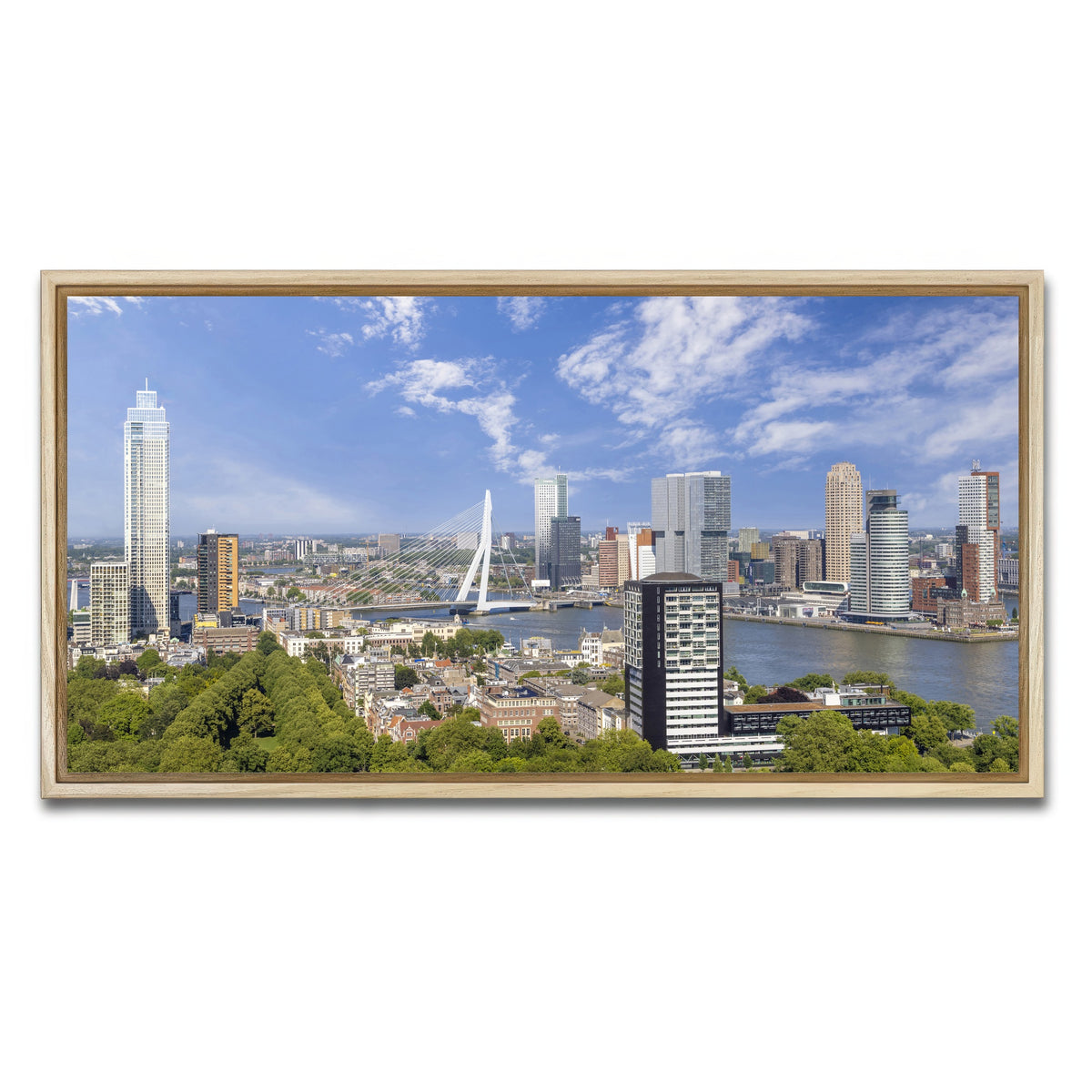 AUTO-MOCKUP WHITE | Fantastic Rotterdam Impression | 1 Piece | Natural Framed Canvas | group=2x1