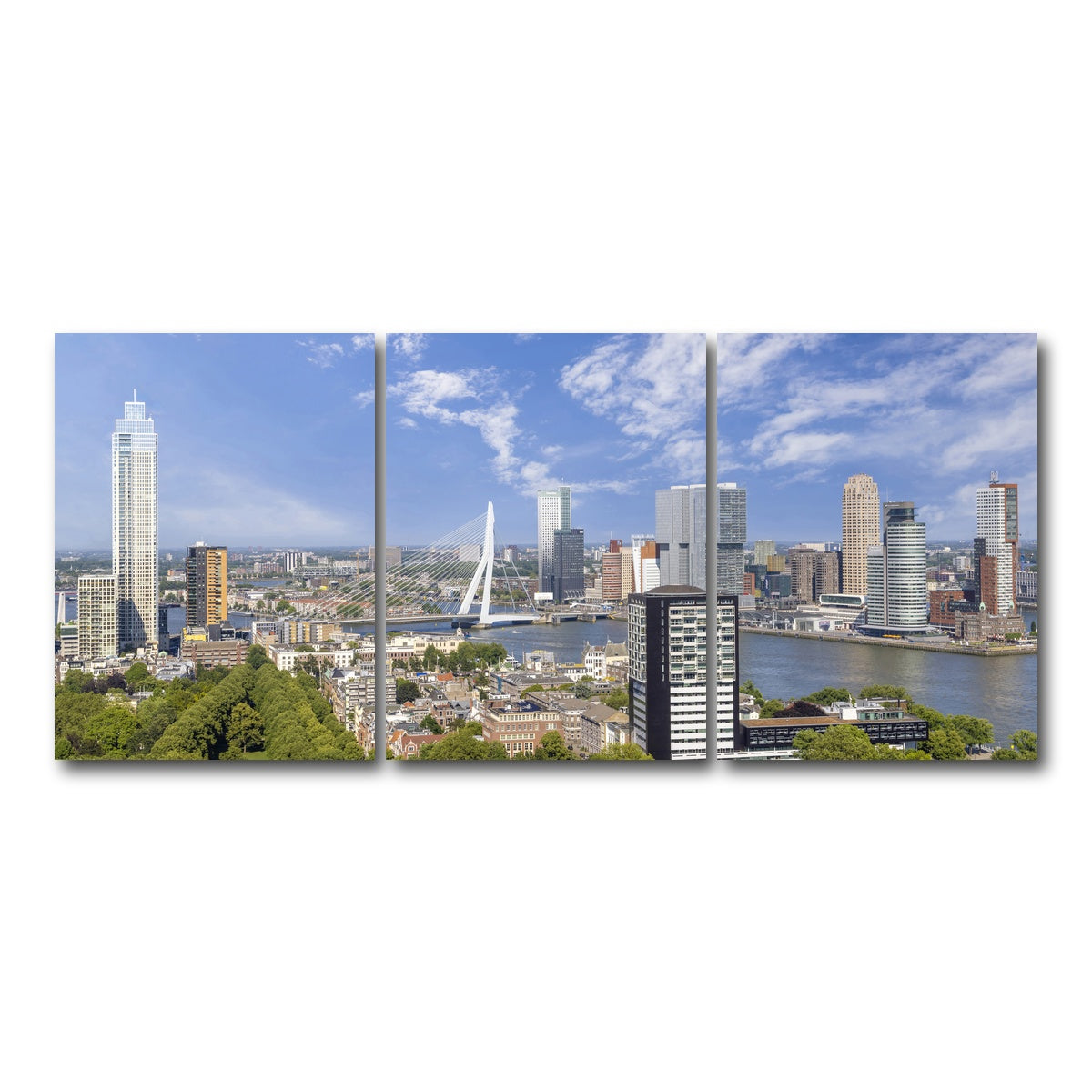 AUTO-MOCKUP WHITE | Fantastic Rotterdam Impression | 3 Piece | Gallery Wrap Canvas | group=18x24