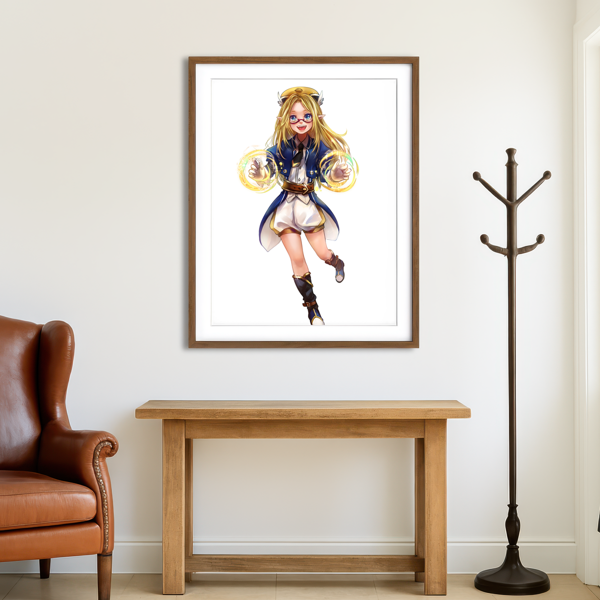 AUTO-MOCKUP ROOM | Fantasy Elf Girl Wall Art