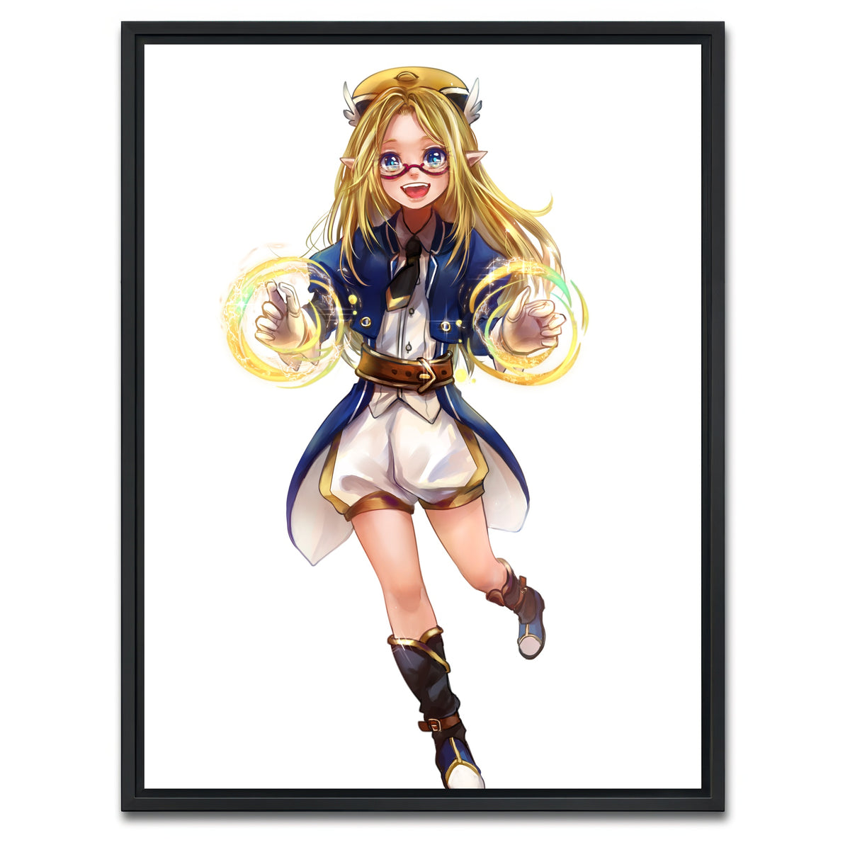 AUTO-MOCKUP WHITE | Fantasy Elf Girl | 1 Piece | Black Framed Canvas | group=3x4