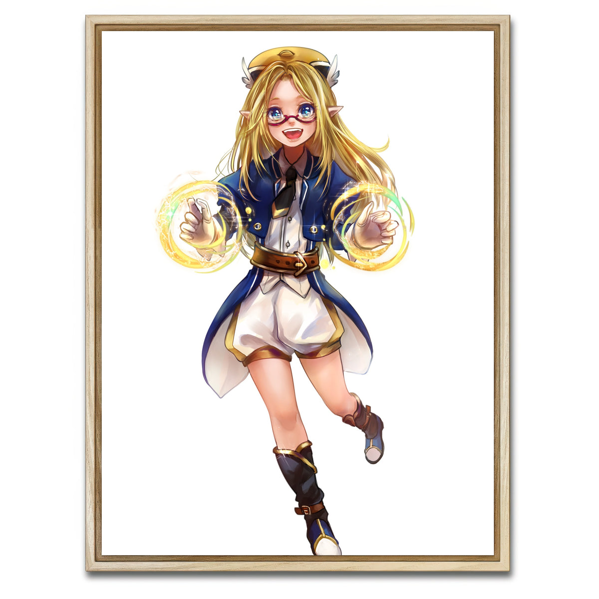 AUTO-MOCKUP WHITE | Fantasy Elf Girl | 1 Piece | Natural Framed Canvas | group=3x4