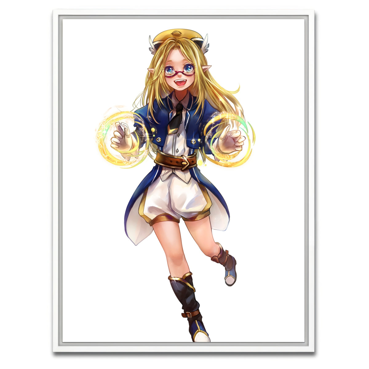 AUTO-MOCKUP WHITE | Fantasy Elf Girl | 1 Piece | White Framed Canvas | group=3x4