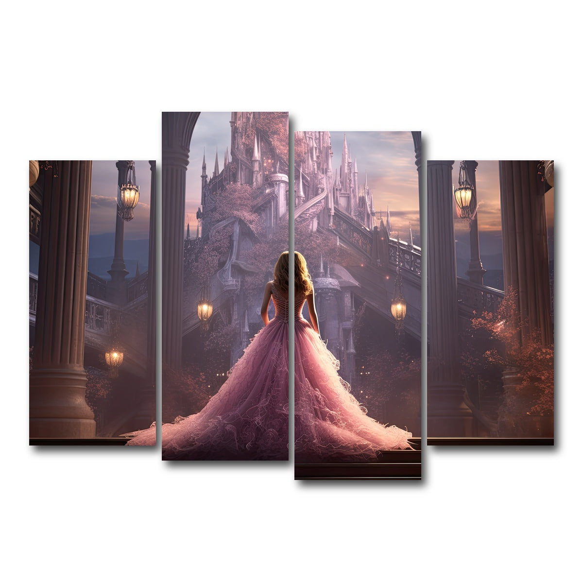 AUTO-MOCKUP WHITE | Fantasy Princess | 4 Piece | Gallery Wrap Canvas | group=4_normal