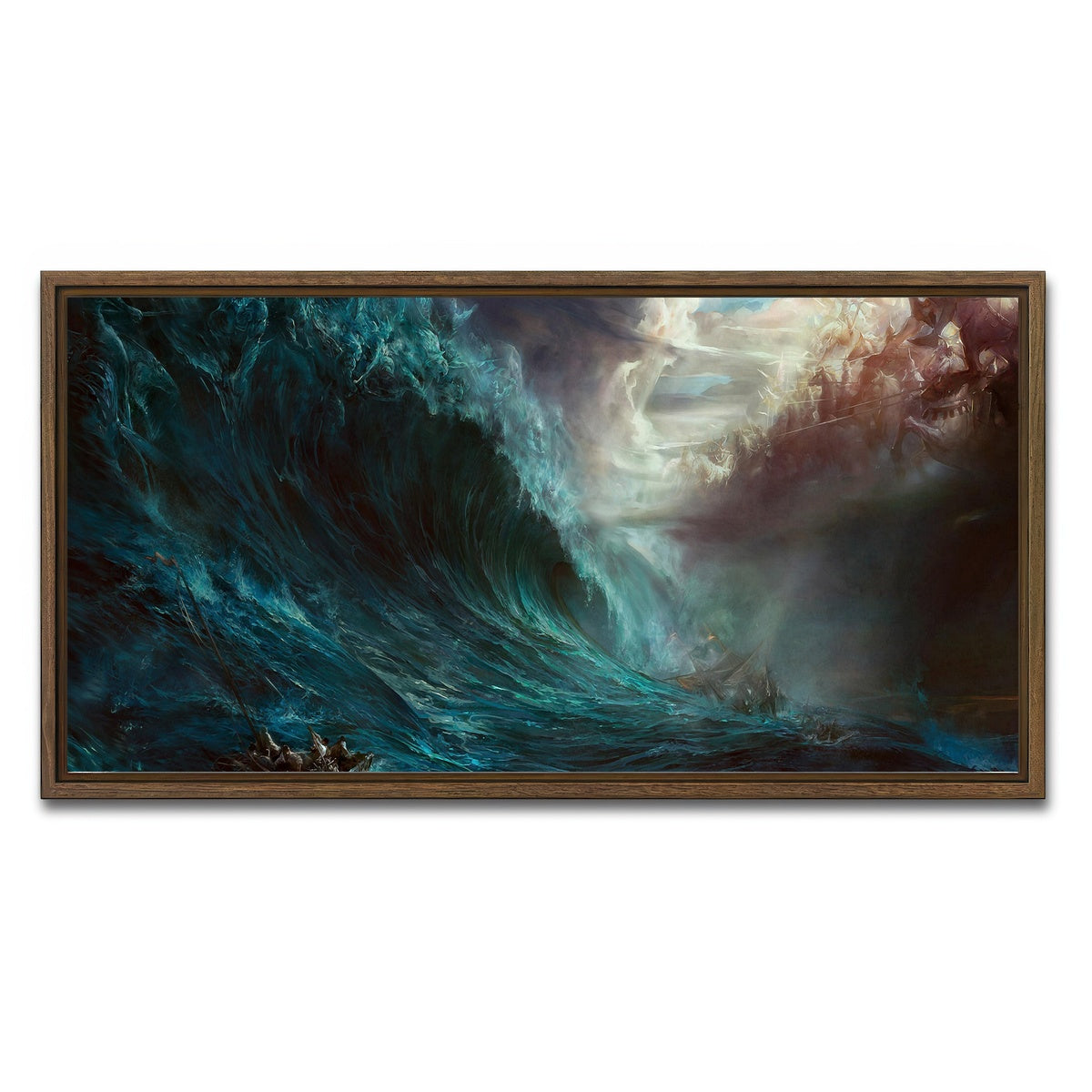 AUTO-MOCKUP WHITE | Fantasy Storm | 1 Piece | Walnut Framed Canvas | group=2x1