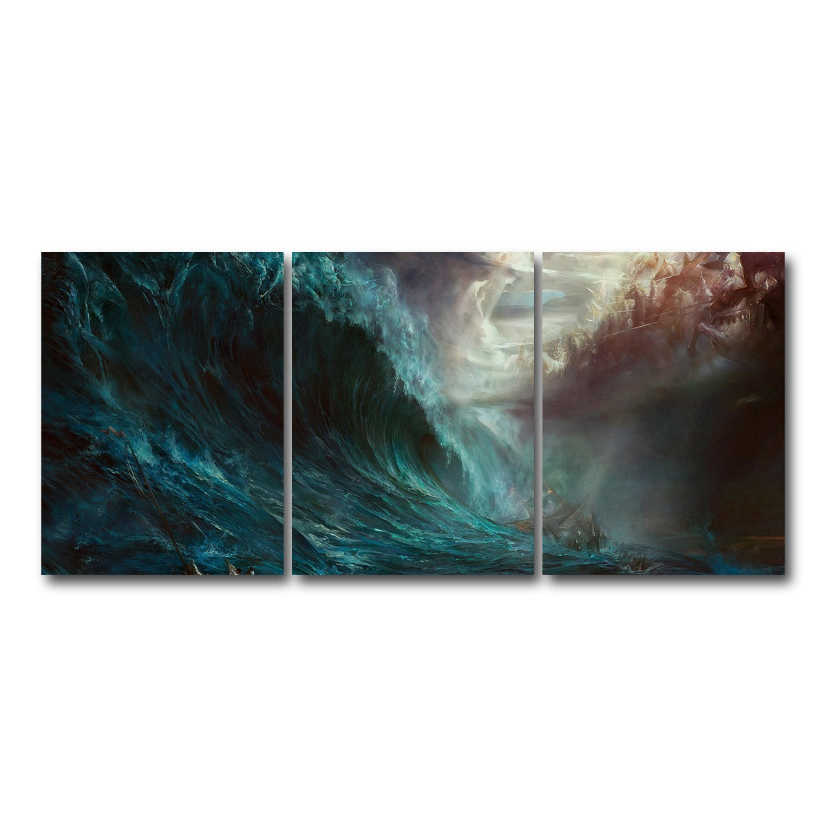 AUTO-MOCKUP WHITE | Fantasy Storm | 3 Piece | Gallery Wrap Canvas | group=18x24