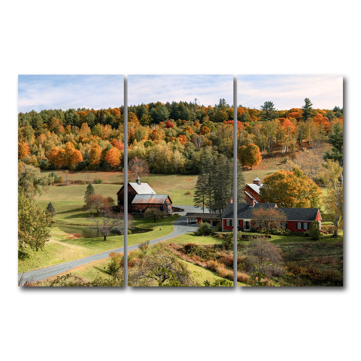 AUTO-MOCKUP WHITE | Farmstead Panoramic | 3 Piece | Gallery Wrap Canvas | group=12x24