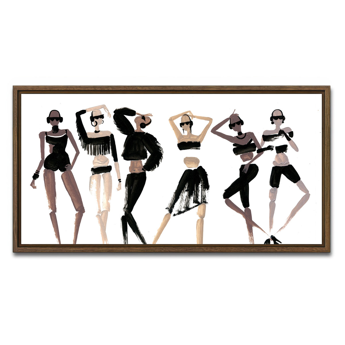 AUTO-MOCKUP WHITE | Fashion 6 | 1 Piece | Walnut Framed Canvas | group=2x1