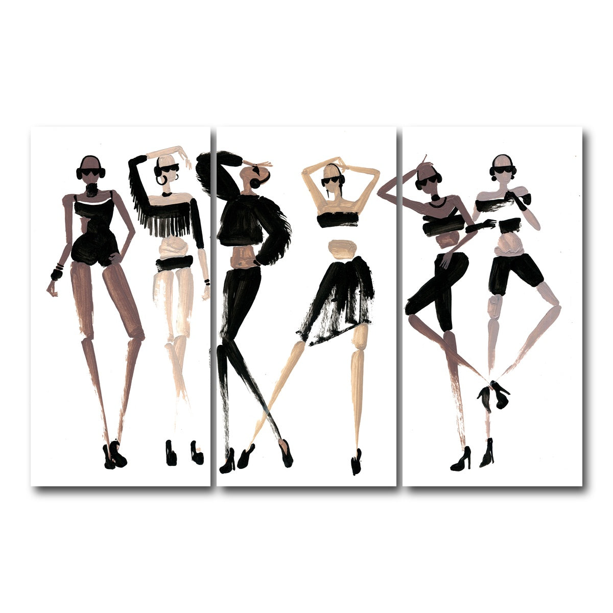 AUTO-MOCKUP WHITE | Fashion 6 | 3 Piece | Gallery Wrap Canvas | group=12x24
