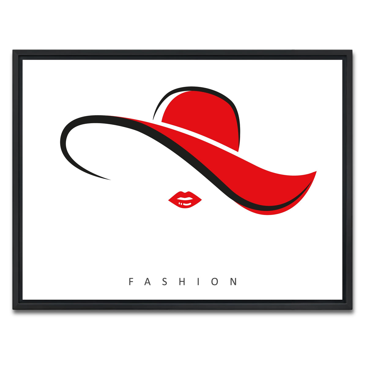 AUTO-MOCKUP WHITE | Fashion Red | 1 Piece | Black Framed Canvas | group=4x3