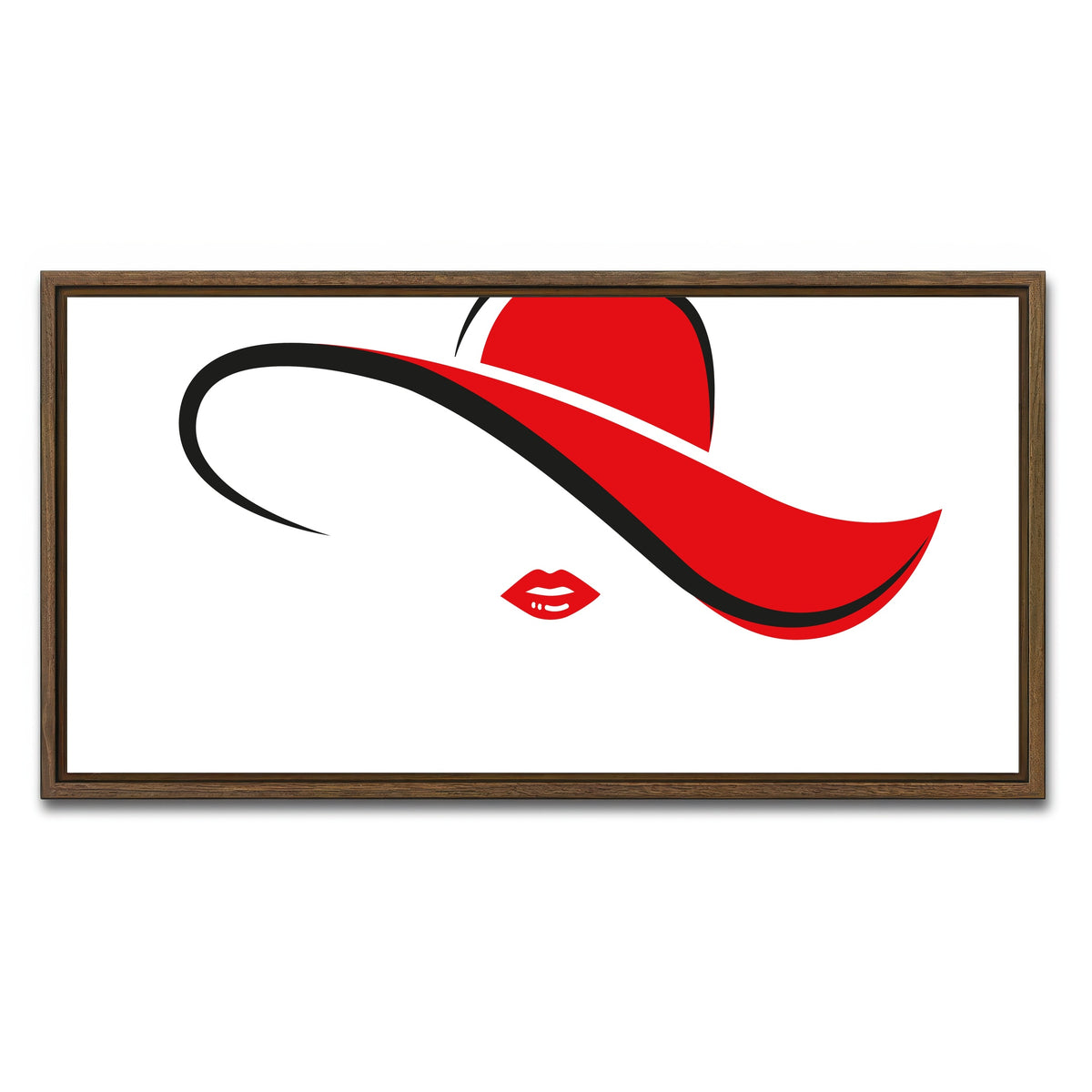 AUTO-MOCKUP WHITE | Fashion Red | 1 Piece | Walnut Framed Canvas | group=2x1