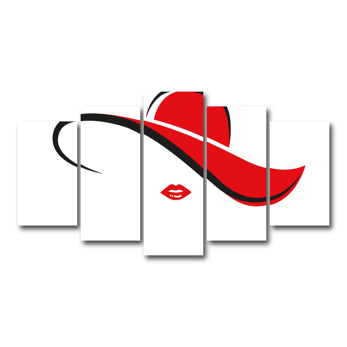 AUTO-MOCKUP WHITE | Fashion Red | 5 Piece | Gallery Wrap Canvas | group=5_normal