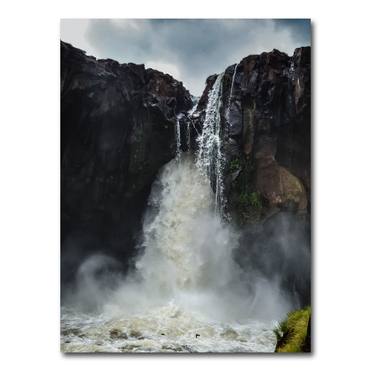 AUTO-MOCKUP WHITE | Fearless birds at Prata Waterfall | 1 Piece | Gallery Wrap Canvas | group=3x4