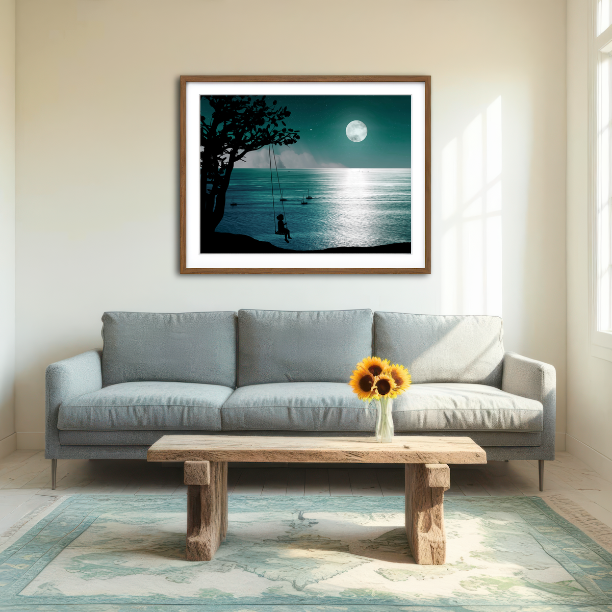 AUTO-MOCKUP ROOM | Feelings in the Night Wall Art