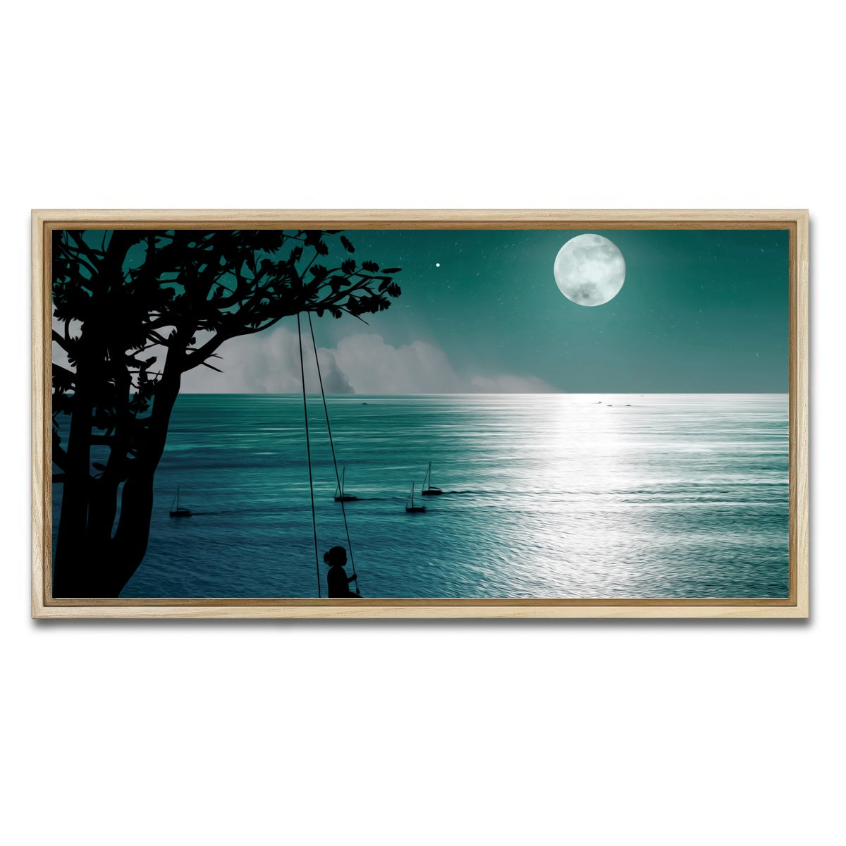 AUTO-MOCKUP WHITE | Feelings in the Night | 1 Piece | Natural Framed Canvas | group=2x1