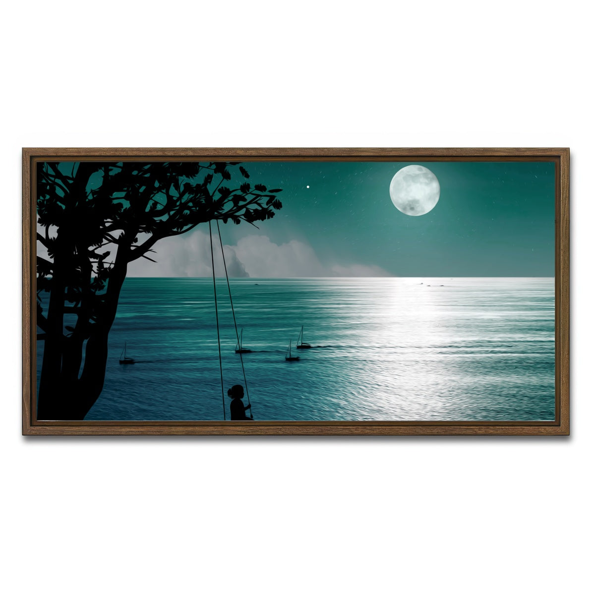 AUTO-MOCKUP WHITE | Feelings in the Night | 1 Piece | Walnut Framed Canvas | group=2x1