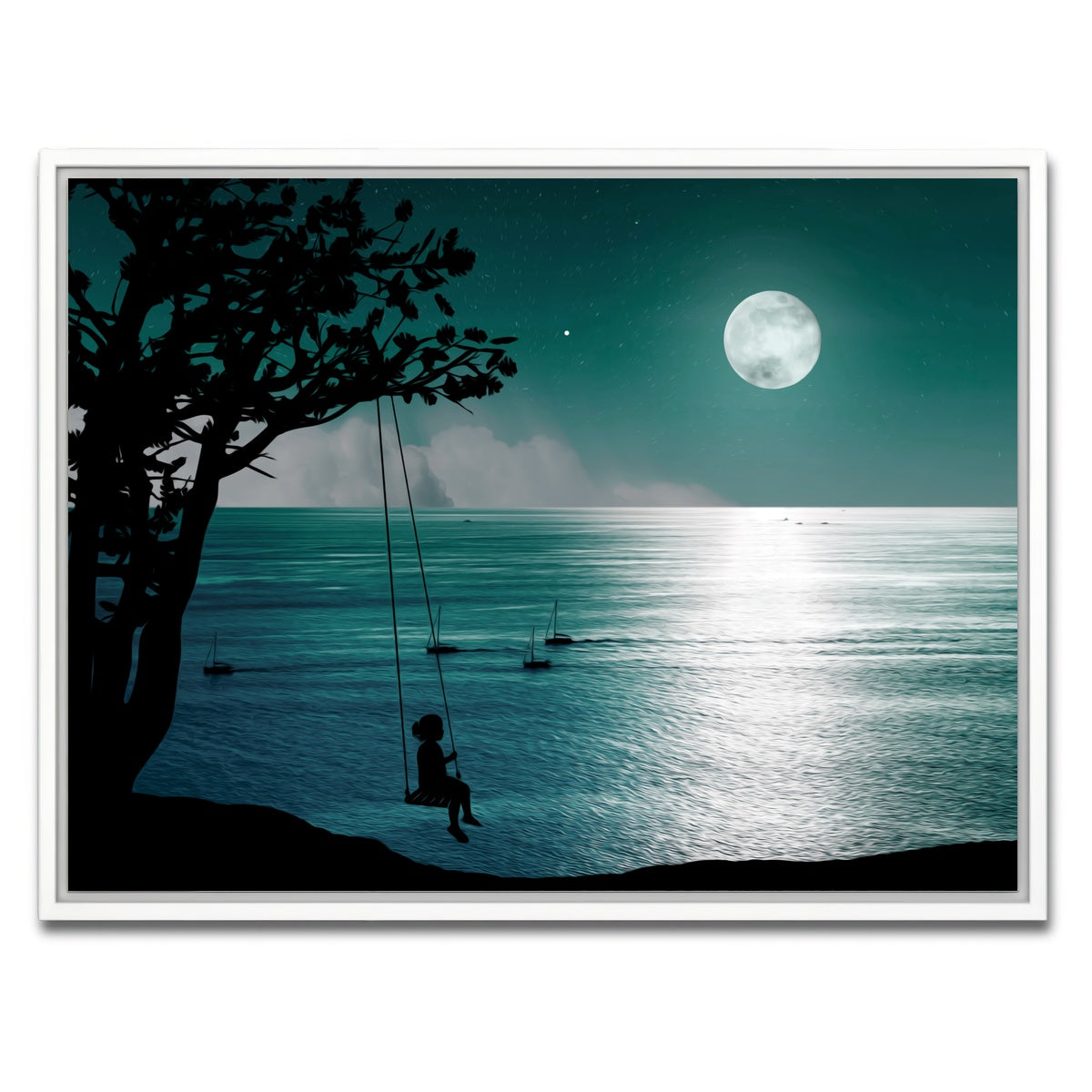 AUTO-MOCKUP WHITE | Feelings in the Night | 1 Piece | White Framed Canvas | group=4x3