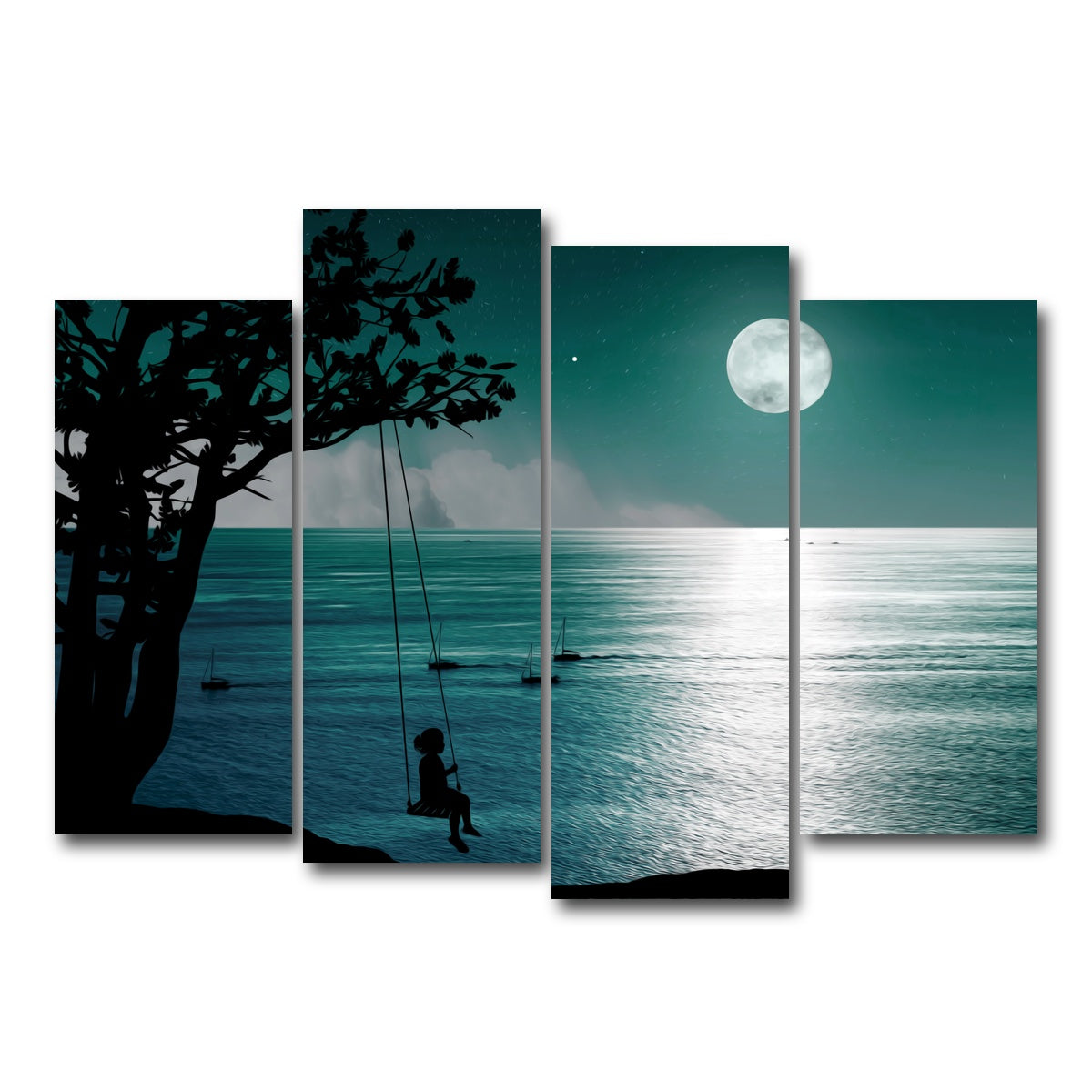 AUTO-MOCKUP WHITE | Feelings in the Night | 4 Piece | Gallery Wrap Canvas | group=4_normal