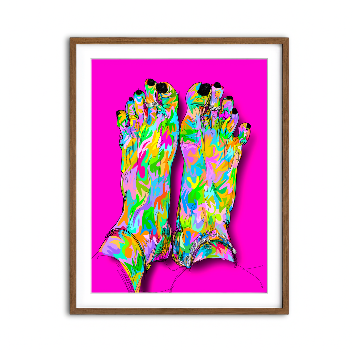 Framed Print 3x4 Walnut