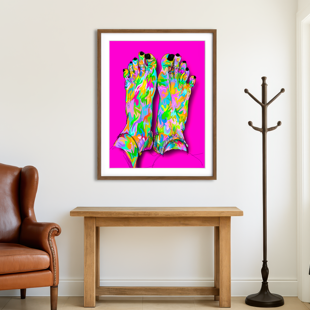 AUTO-MOCKUP ROOM | Feet Toe Ring Wall Art