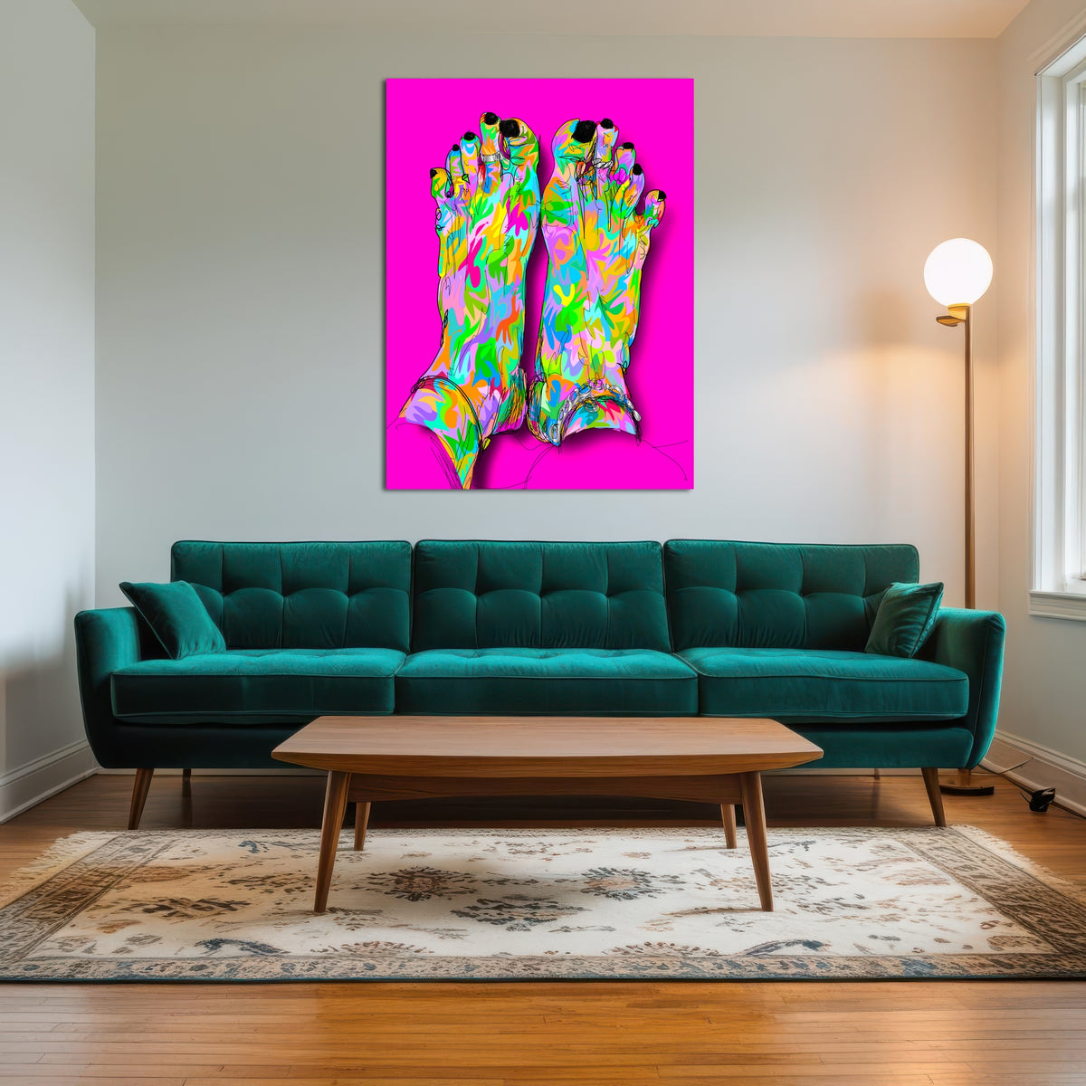 AUTO-MOCKUP ROOM | Feet toe ring