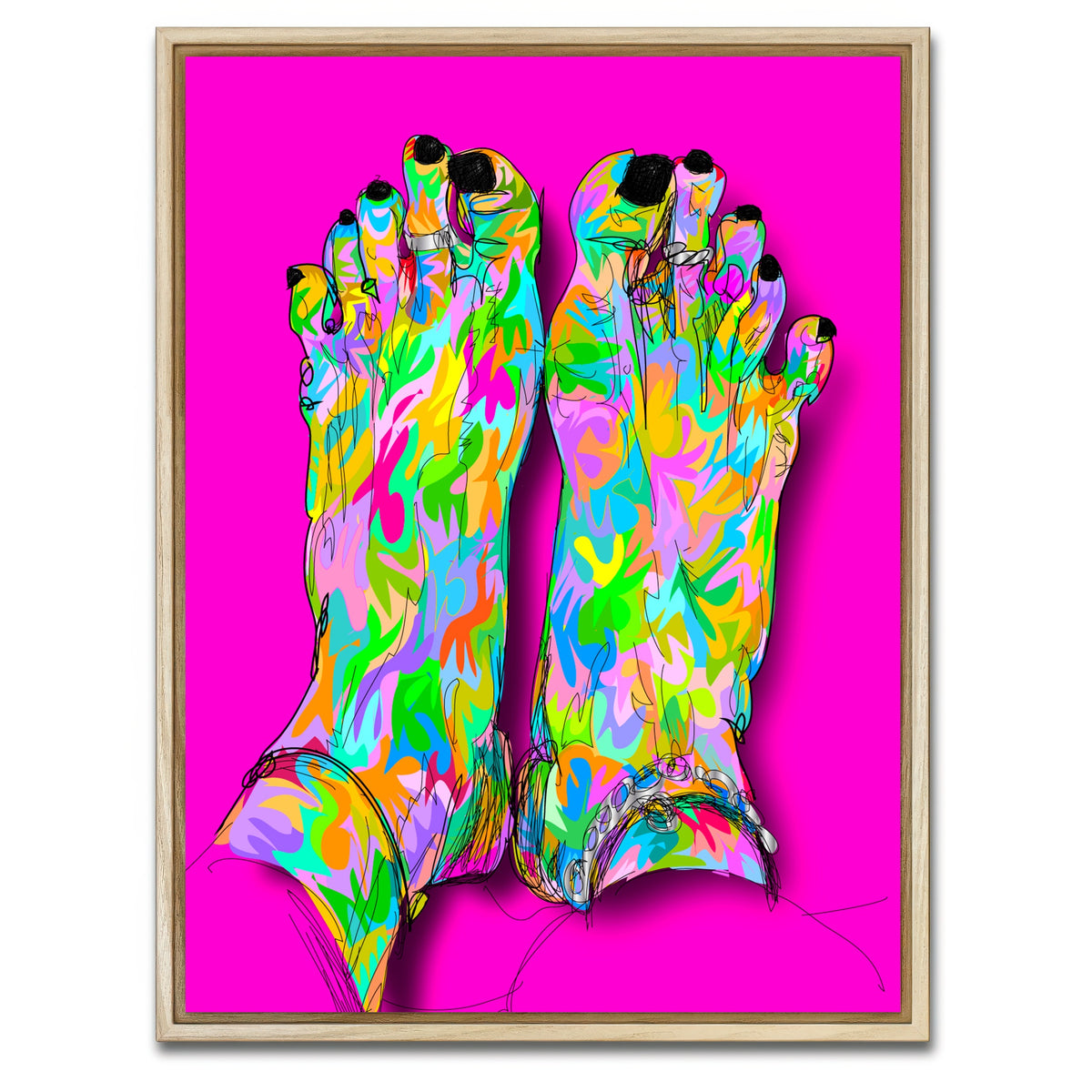 AUTO-MOCKUP WHITE | Feet toe ring | 1 Piece | Natural Framed Canvas | group=3x4