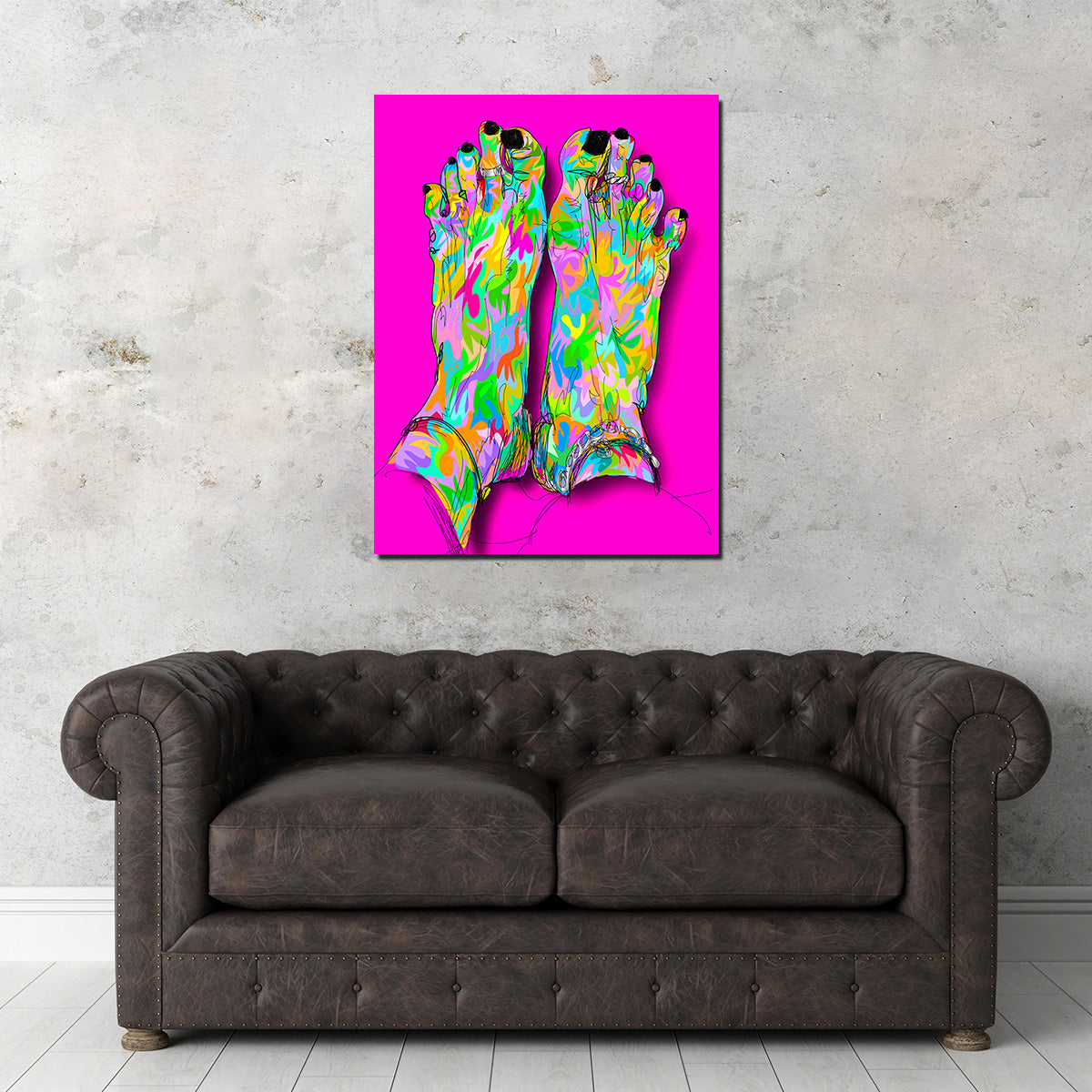 Feet Toe Ring Wall Art