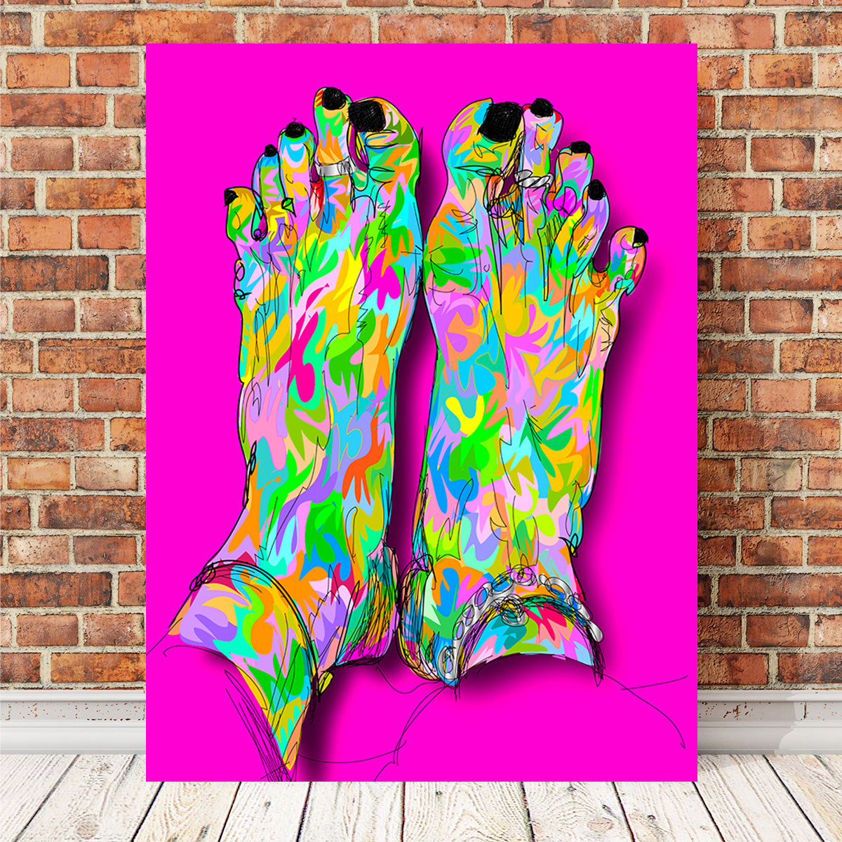 Feet Toe Ring Wall Art