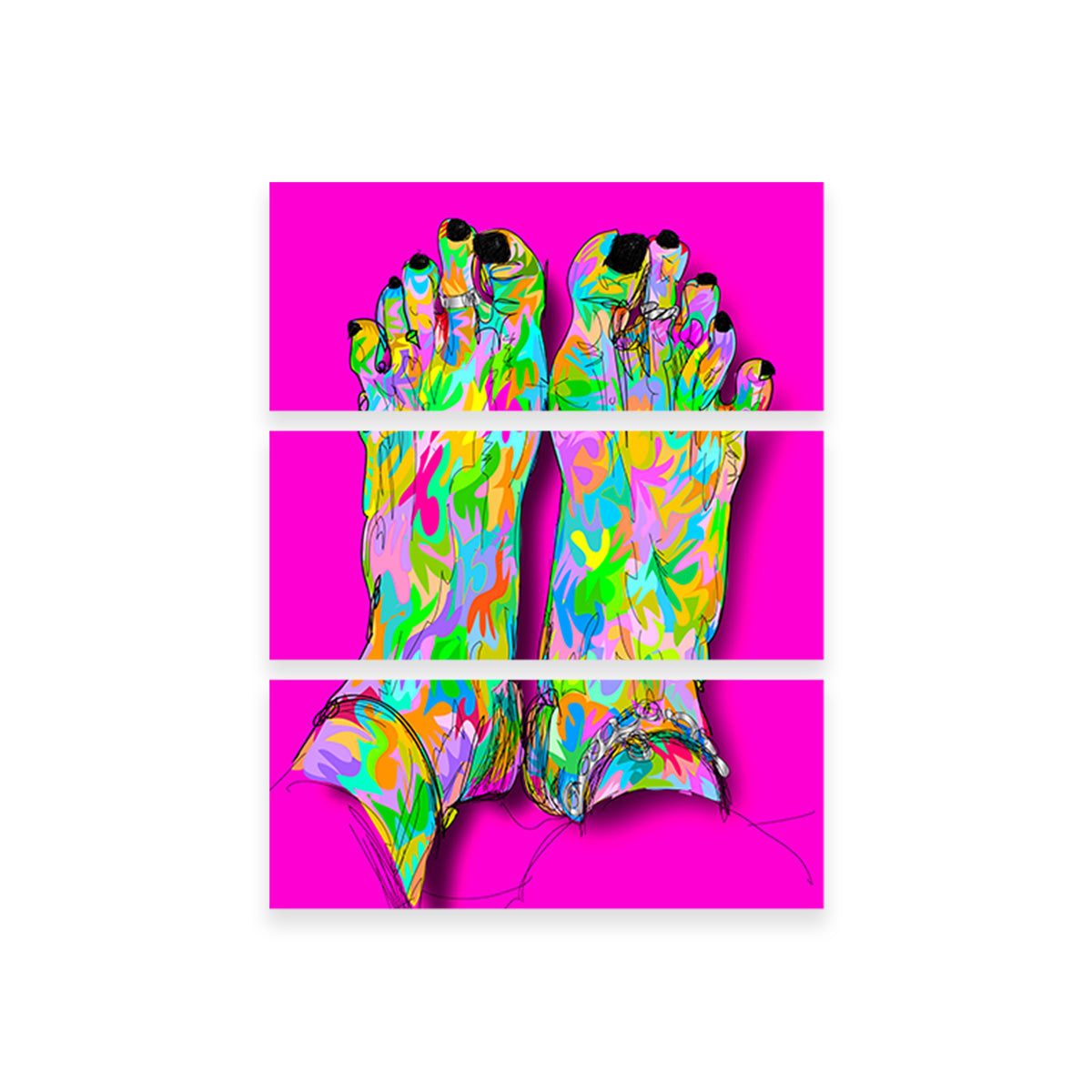 Feet Toe Ring Wall Art