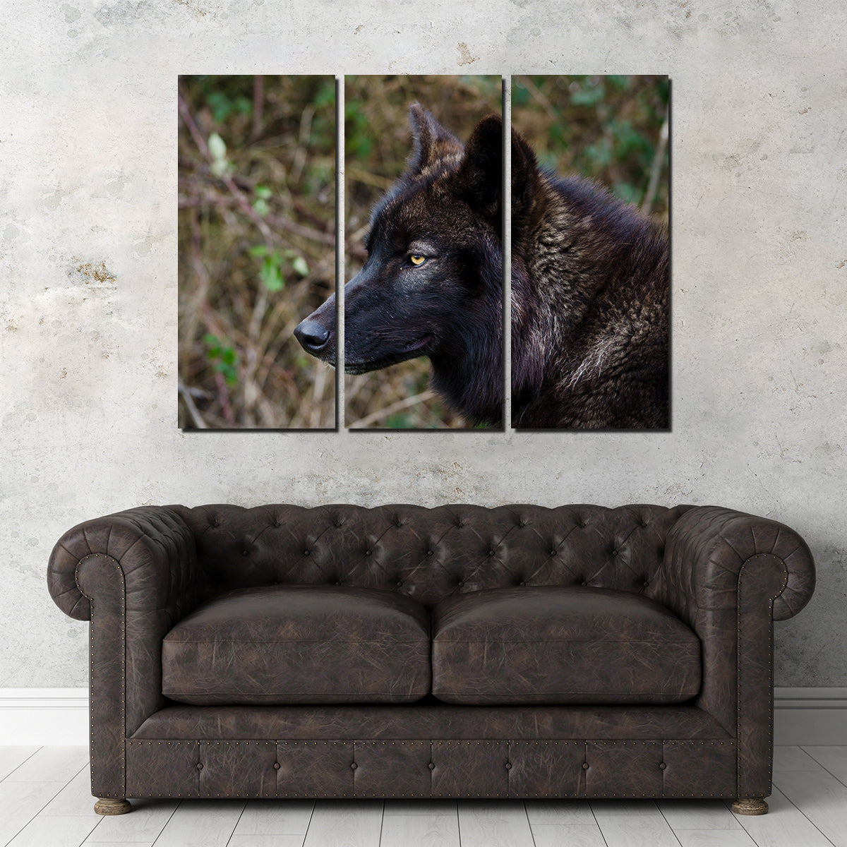 Female Black Wolf Wall Art