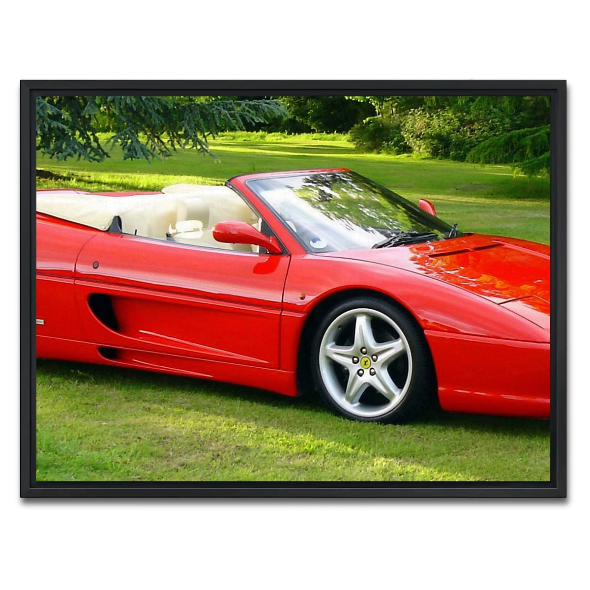 AUTO-MOCKUP WHITE | Ferrari F355 Convertible | 1 Piece | Black Framed Canvas | group=4x3