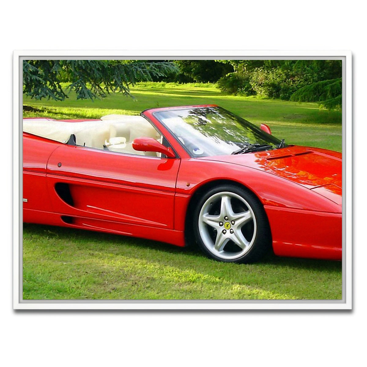 AUTO-MOCKUP WHITE | Ferrari F355 Convertible | 1 Piece | White Framed Canvas | group=4x3