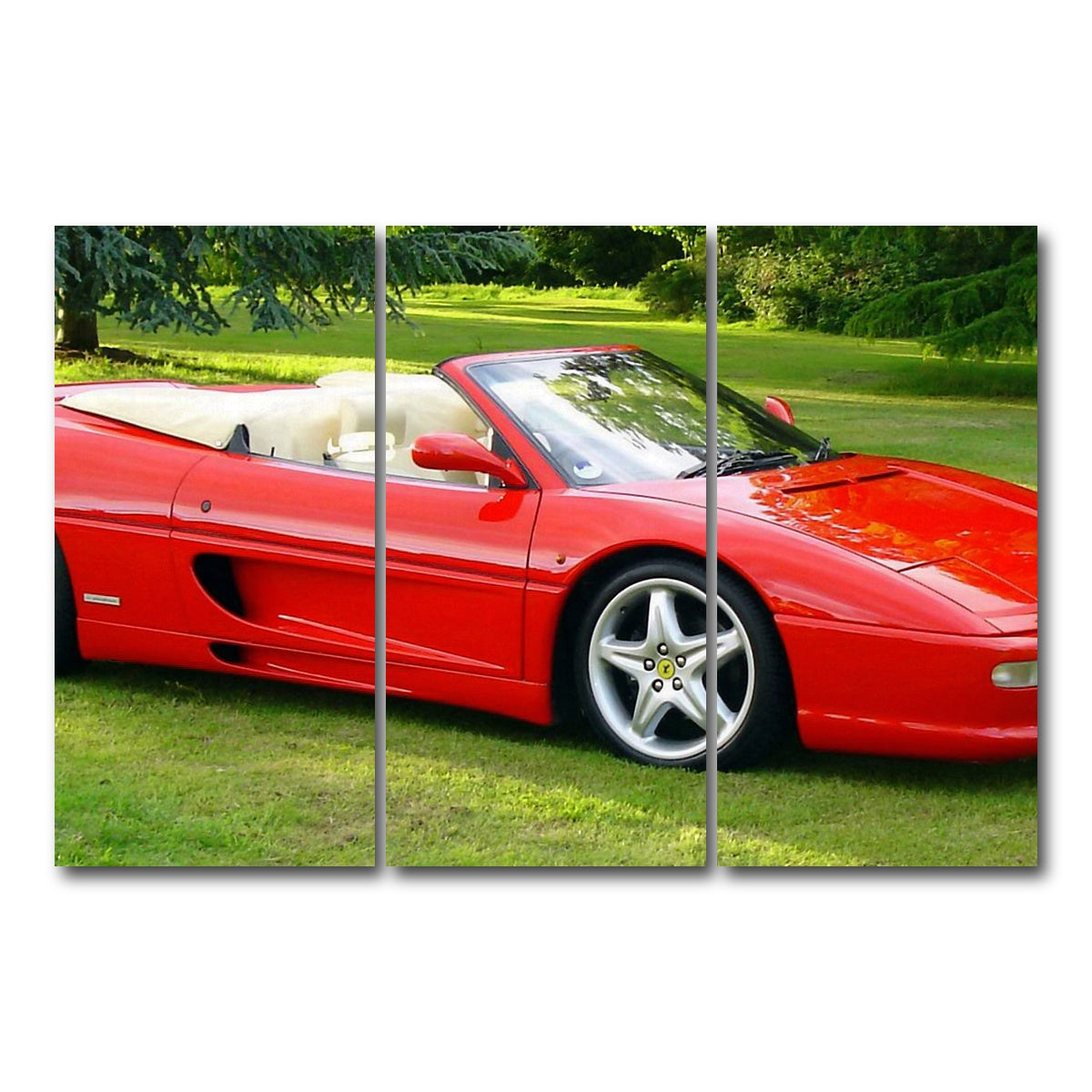 AUTO-MOCKUP WHITE | Ferrari F355 Convertible | 3 Piece | Gallery Wrap Canvas | group=12x24