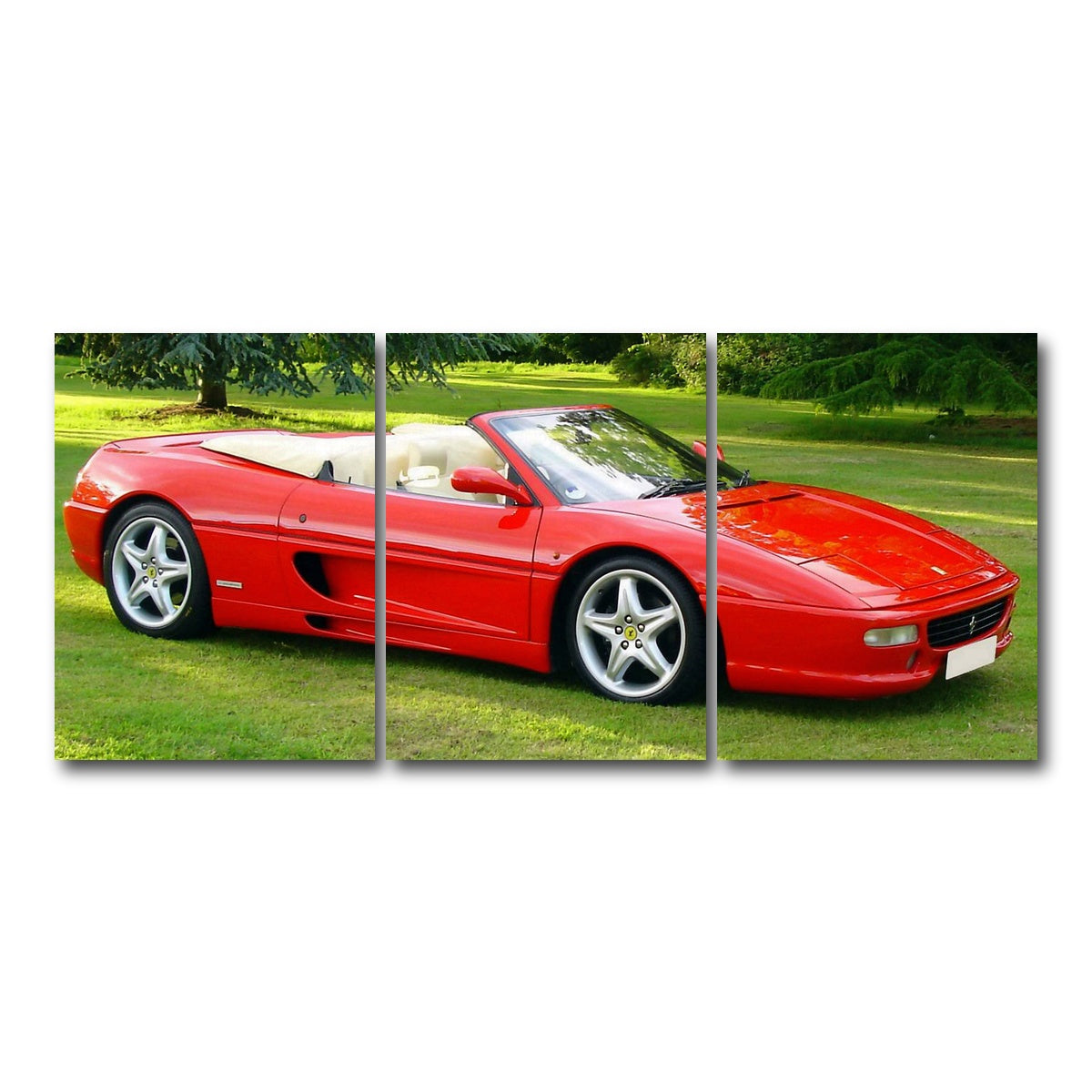 AUTO-MOCKUP WHITE | Ferrari F355 Convertible | 3 Piece | Gallery Wrap Canvas | group=18x24
