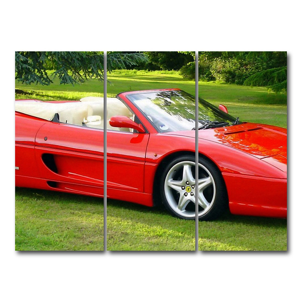 AUTO-MOCKUP WHITE | Ferrari F355 Convertible | 3 Piece | Gallery Wrap Canvas | group=8x18