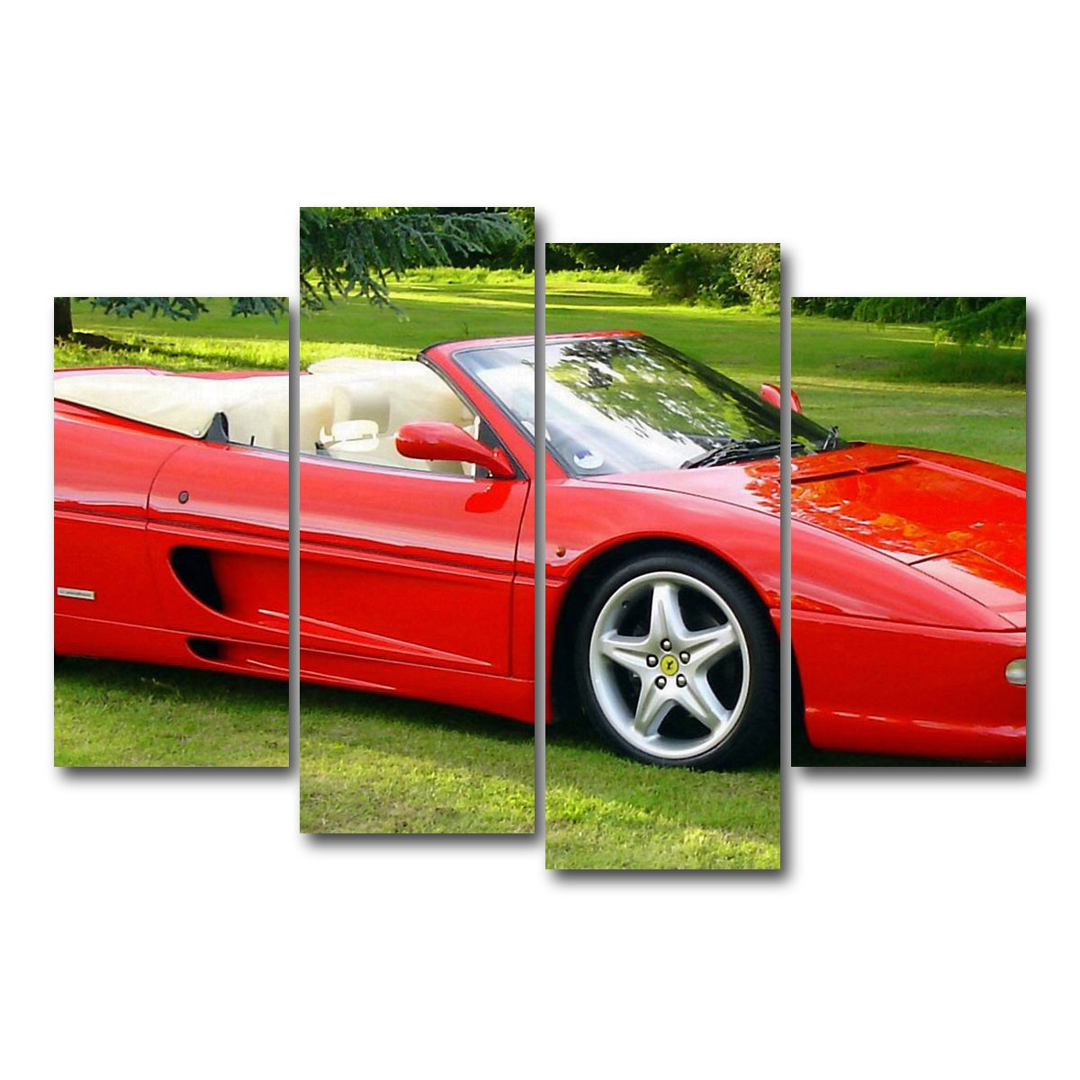 AUTO-MOCKUP WHITE | Ferrari F355 Convertible | 4 Piece | Gallery Wrap Canvas | group=4_short