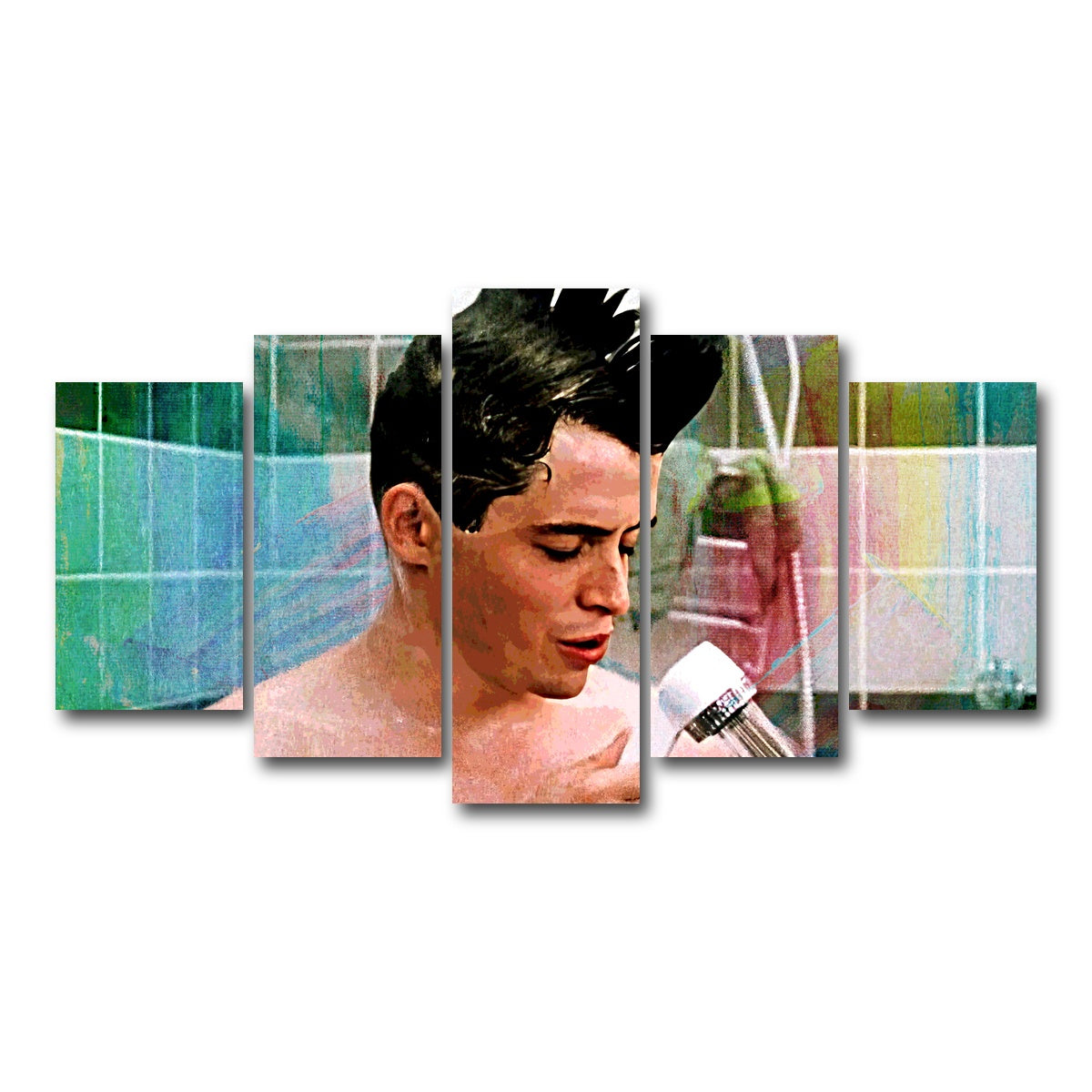AUTO-MOCKUP WHITE | Ferris Bueller Shower | 5 Piece | Gallery Wrap Canvas | group=5_normal