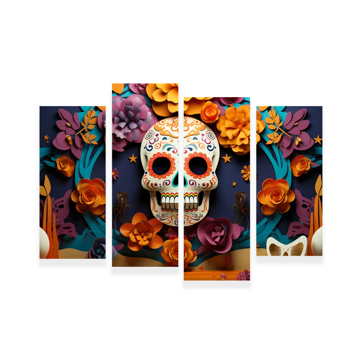 Festive Dia de los Muertos Wall Art