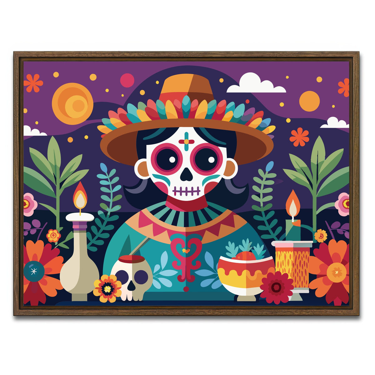 AUTO-MOCKUP WHITE | Festive altar | 1 Piece | Walnut Framed Canvas | group=4x3