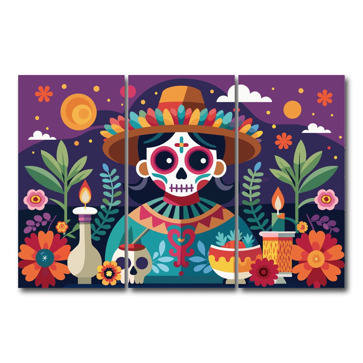 AUTO-MOCKUP WHITE | Festive altar | 3 Piece | Gallery Wrap Canvas | group=12x24