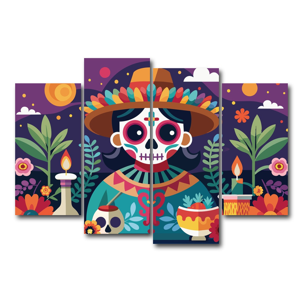 AUTO-MOCKUP WHITE | Festive altar | 4 Piece | Gallery Wrap Canvas | group=4_short